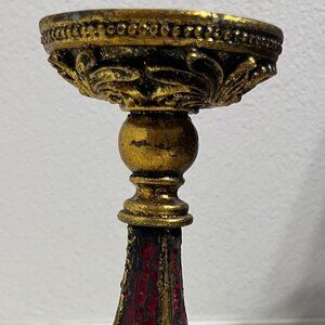 GARNET CANDLE PEDESTAL HOLDER VINTAGE